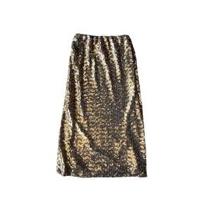 NEW ASTRID women's sequin midi skirt in gold
